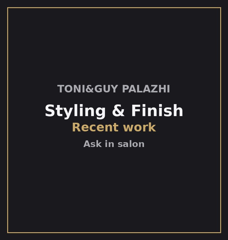 Styling work by the salon